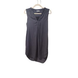 H&M Hi Lo Hem Shift Dress in Navy and Black  Size 6